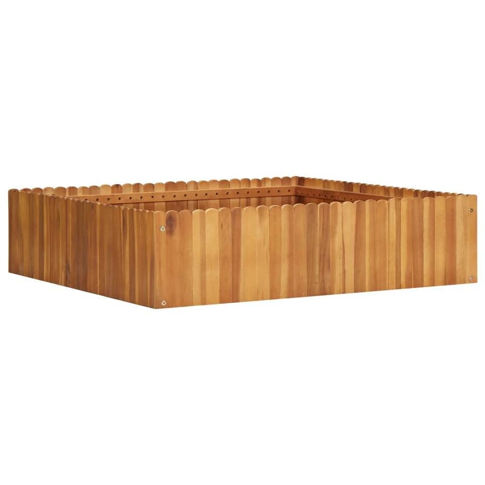 VidaXL Plantenbak Verhoogd 100x100x25 Cm Massief Acaciahout 3 VidaXL Plantenbak Verhoogd 100x100x25 Cm Massief Acaciahout