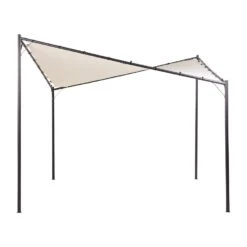 Beliani Tuinpaviljoen AVENTINE - Beige Polyester, Staal -Tuin & Buiten 1879a238b5c94cfcae6d074885f81076