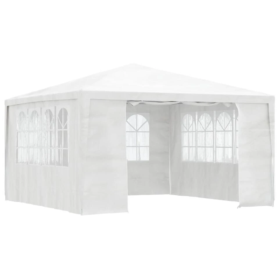 VidaXL Partytent Met Zijwanden Professioneel 90 G/m² 4x4 M Wit 3 VidaXL Partytent Met Zijwanden Professioneel 90 G/m² 4x4 M Wit