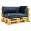 2L Home & Garden Palletkussen Velvet Donkerblauw - 60 X 40cm -Tuin & Buiten 1965318763