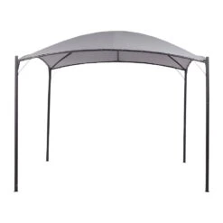 Beliani Tuinpaviljoen VOMERO - Grijs Polyester, Staal -Tuin & Buiten 197fc403d3ea4986a4f7221c998f03bd