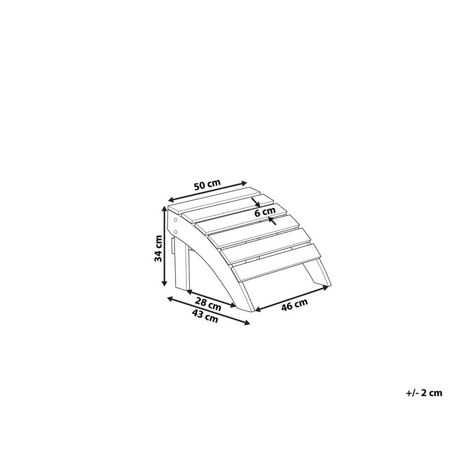 Beliani Voetenbankje ADIRONDACK - Blauw Kunsthout 5 Beliani Voetenbankje ADIRONDACK - Blauw Kunsthout - Afbeelding 3