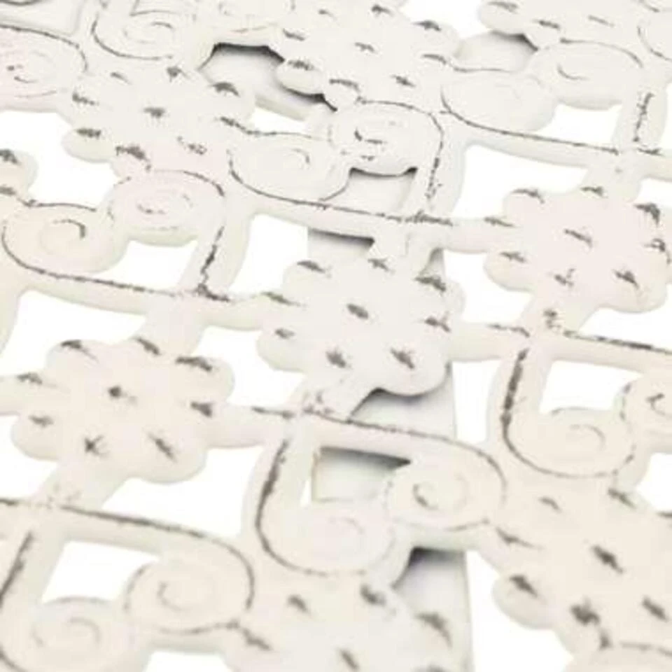 VidaXL Bistrotafel Vintage Stijl Rond 40x70 Cm Metaal Wit 6 VidaXL Bistrotafel Vintage Stijl Rond 40x70 Cm Metaal Wit - Afbeelding 4