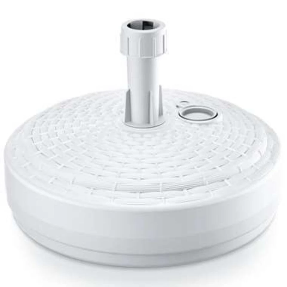 Prosperplast Parasolvoet - Rond - Rotan - Wit - 10 L - 39 Cm 4 Prosperplast Parasolvoet - Rond - Rotan - Wit - 10 L - 39 Cm - Afbeelding 2