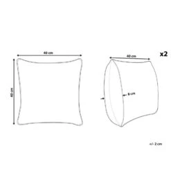 Beliani Buitenkussen VARKOS - Groen Polyester -Tuin & Buiten 240b4eb562dd4d56bb5133aeb718dcf7