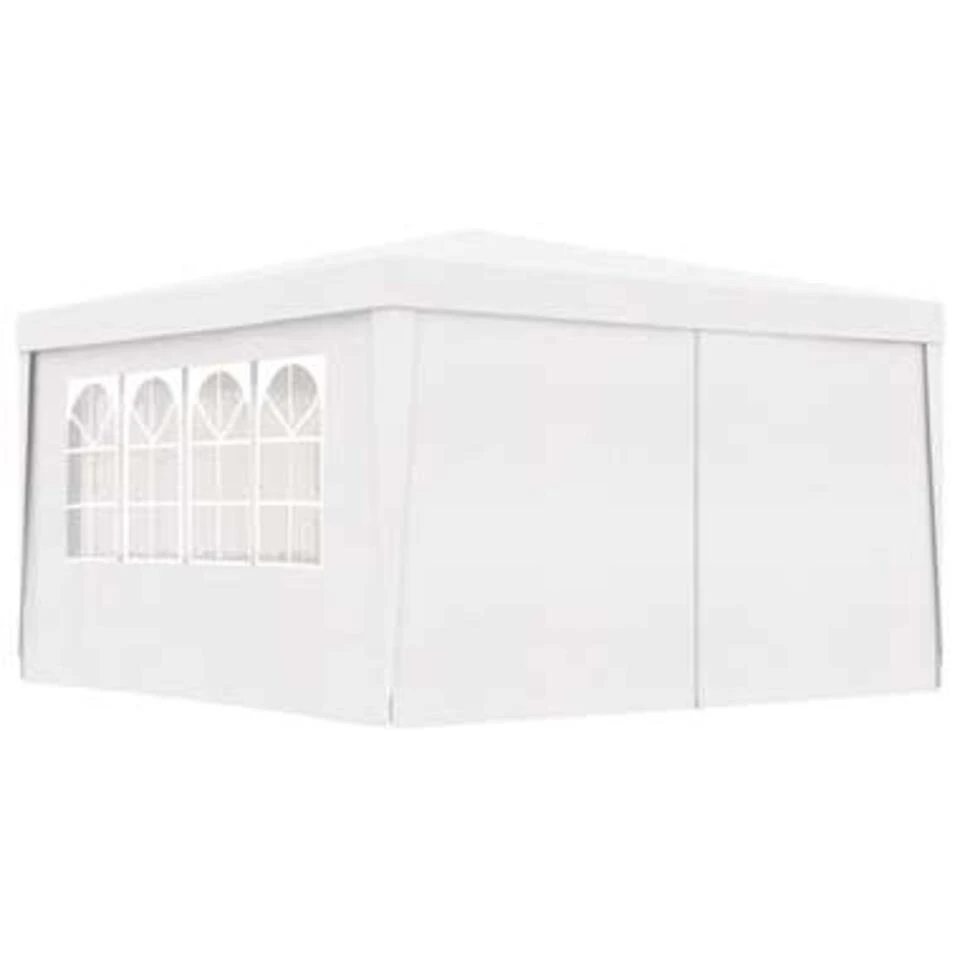 VidaXL Partytent Met Zijwanden Professioneel 90 G/m² 4x4 M Wit 5 VidaXL Partytent Met Zijwanden Professioneel 90 G/m² 4x4 M Wit - Afbeelding 3