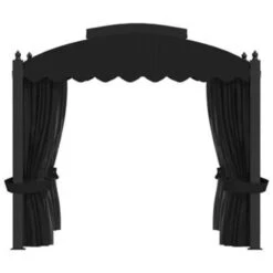 VidaXL Prieel Met Gordijnen 3x4 M Staal Antraciet 8 VidaXL Prieel Met Gordijnen 3x4 M Staal Antraciet -Tuin & Buiten 2fd30dad32e24363b8f111f16352a5f5