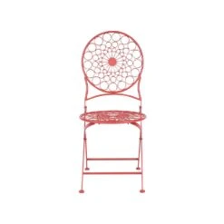 Beliani Tuinstoel SCARIO - Rood Ijzer 9 Beliani Tuinstoel SCARIO - Rood Ijzer -Tuin & Buiten 3058554da0444b15ae7d23de48177257