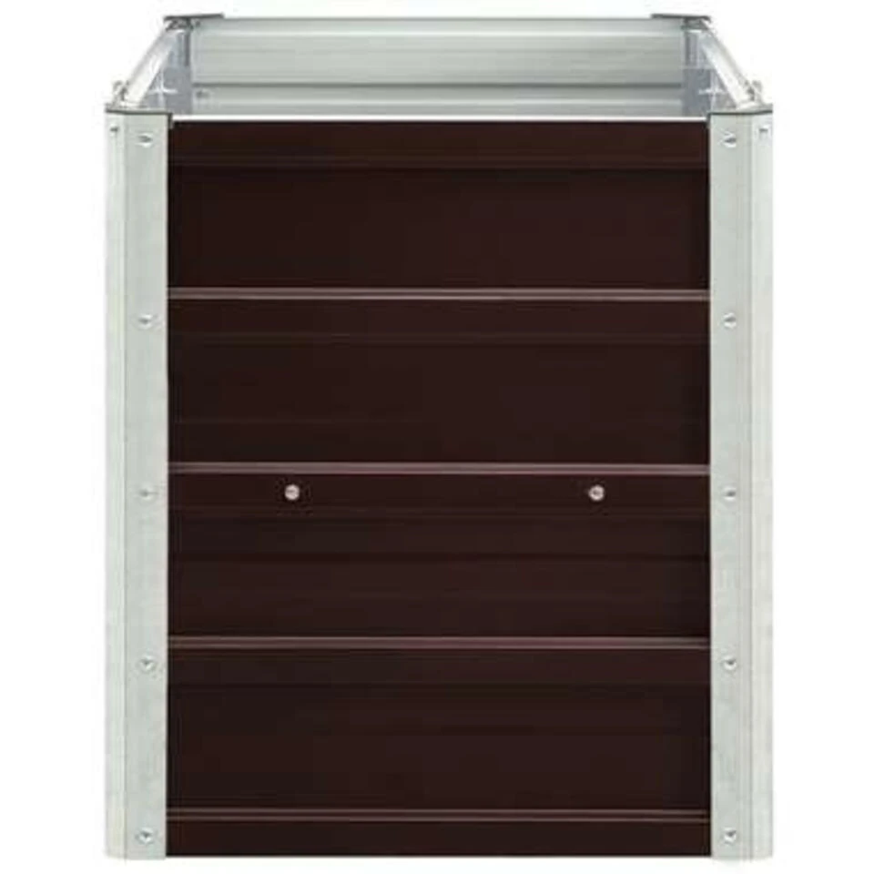 VidaXL Plantenbak Verhoogd 240x40x45 Cm Gegalvaniseerd Staal Bruin 6 VidaXL Plantenbak Verhoogd 240x40x45 Cm Gegalvaniseerd Staal Bruin - Afbeelding 4