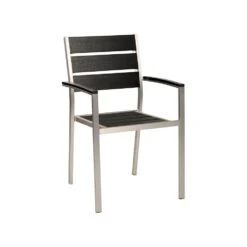 Beliani Tuinstoel VERNIO - Zwart Kunsthout 9 Beliani Tuinstoel VERNIO - Zwart Kunsthout -Tuin & Buiten 32dc07101373452699adf5d0b266340e