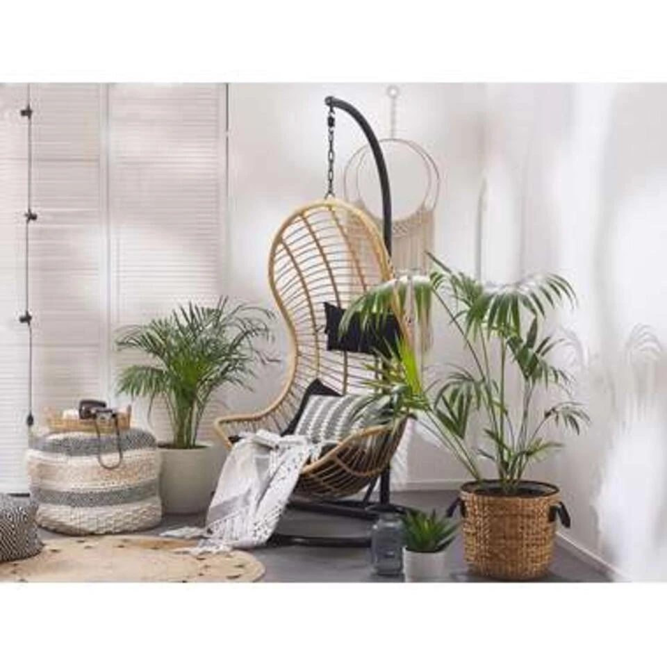 Beliani Hangstoel PINETO - Beige Pe Rotan 5 Beliani Hangstoel PINETO - Beige Pe Rotan - Afbeelding 3