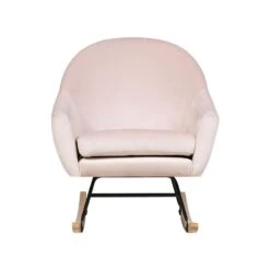 Beliani Schommelstoel OXIE - Roze Fluweel -Tuin & Buiten 376caf227ccd42cf9e32c7a5e2ecd94e