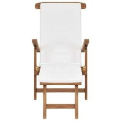 VidaXL Ligstoel Met Kussen Massief Teakhout Crèmewit 7 VidaXL Ligstoel Met Kussen Massief Teakhout Crèmewit -Tuin & Buiten 3c272f9a003d4baf9942feb399b26d74