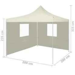 VidaXL Partytent Met 2 Zijwanden Inklapbaar 2x2 M Staal Crème 9 VidaXL Partytent Met 2 Zijwanden Inklapbaar 2x2 M Staal Crème -Tuin & Buiten 3ddab33e9afe4217a3551fe2f4c35921