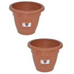 Hega Hogar Bloempot - Terracotta - Kunststof - Rond - 40 Cm -Tuin & Buiten 419ee90d958545909e26f73c6df42c73
