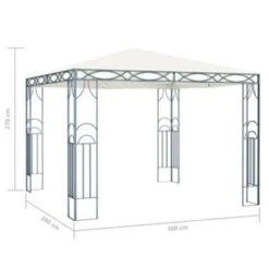 VidaXL Prieel 300x300 Cm Crème -Tuin & Buiten 44b18407ad6e4c3a8f397f4fa5cbfef9