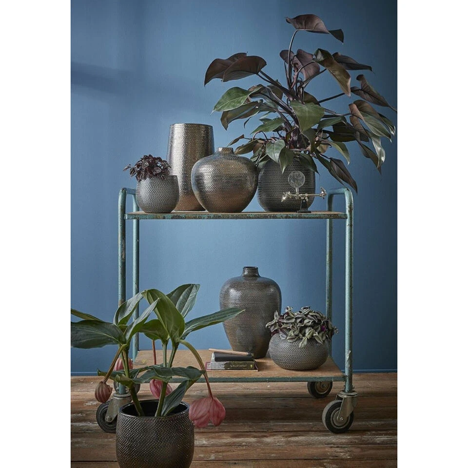 Mica Decorations Bloempot Gabriel - Bronskleurig - Keramiek - 35 Cm 5 Mica Decorations Bloempot Gabriel - Bronskleurig - Keramiek - 35 Cm - Afbeelding 3