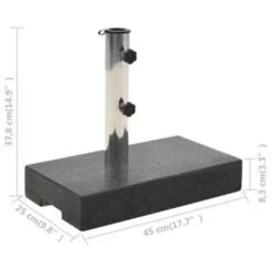 VidaXL Parasolvoet Rechthoekig 25 Kg Graniet Zwart -Tuin & Buiten 4902d036e4914cbaaf5c1bfd3b4115b2