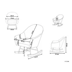 Beliani Schommelstoel OXIE - Roze Fluweel -Tuin & Buiten 4a5968871cb440dcb3a9f1d25773dbe5
