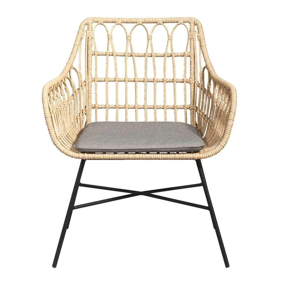 Le Sud Loungestoel Grimaud - Zwart/naturel - 82x70x67 Cm 4 Le Sud Loungestoel Grimaud - Zwart/naturel - 82x70x67 Cm - Afbeelding 2