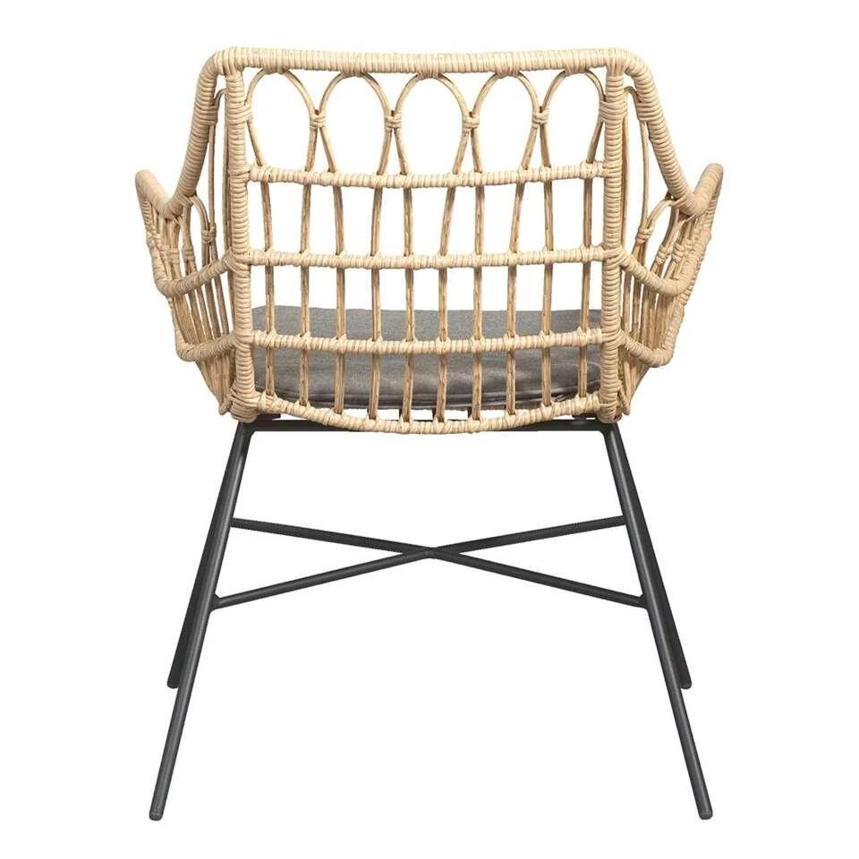 Le Sud Loungestoel Grimaud - Zwart/naturel - 82x70x67 Cm 5 Le Sud Loungestoel Grimaud - Zwart/naturel - 82x70x67 Cm - Afbeelding 3