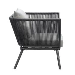 Loungestoel Almeria - Antraciet - 75x89x75 Cm -Tuin & Buiten 50105176 0900