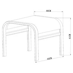 Le Sud Voetenbankje Cannes - Mat Grijs -Tuin & Buiten 50155486 9100