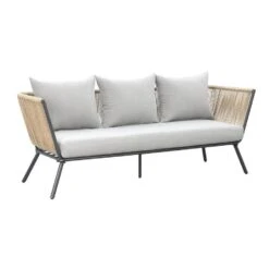 Loungebank Almeria - Naturel/antraciet - 75x200x75 Cm