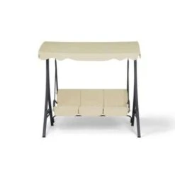 Beliani Schommelbank GARBO - Beige Polyester -Tuin & Buiten 502bf623068d42478e7d8a93103e0fa9