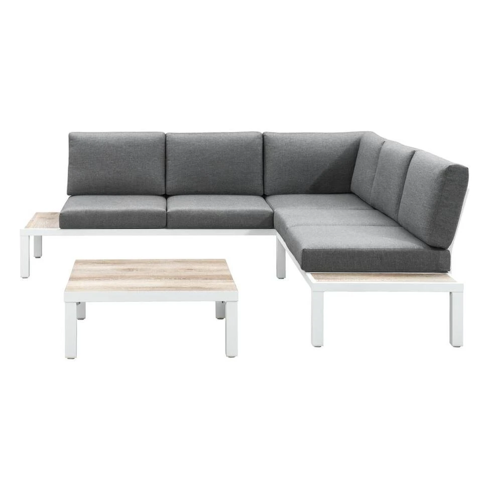 Hoekset Isere - 3-delig - Wit - Incl. Kussens 3 Hoekset Isere - 3-delig - Wit - Incl. Kussens