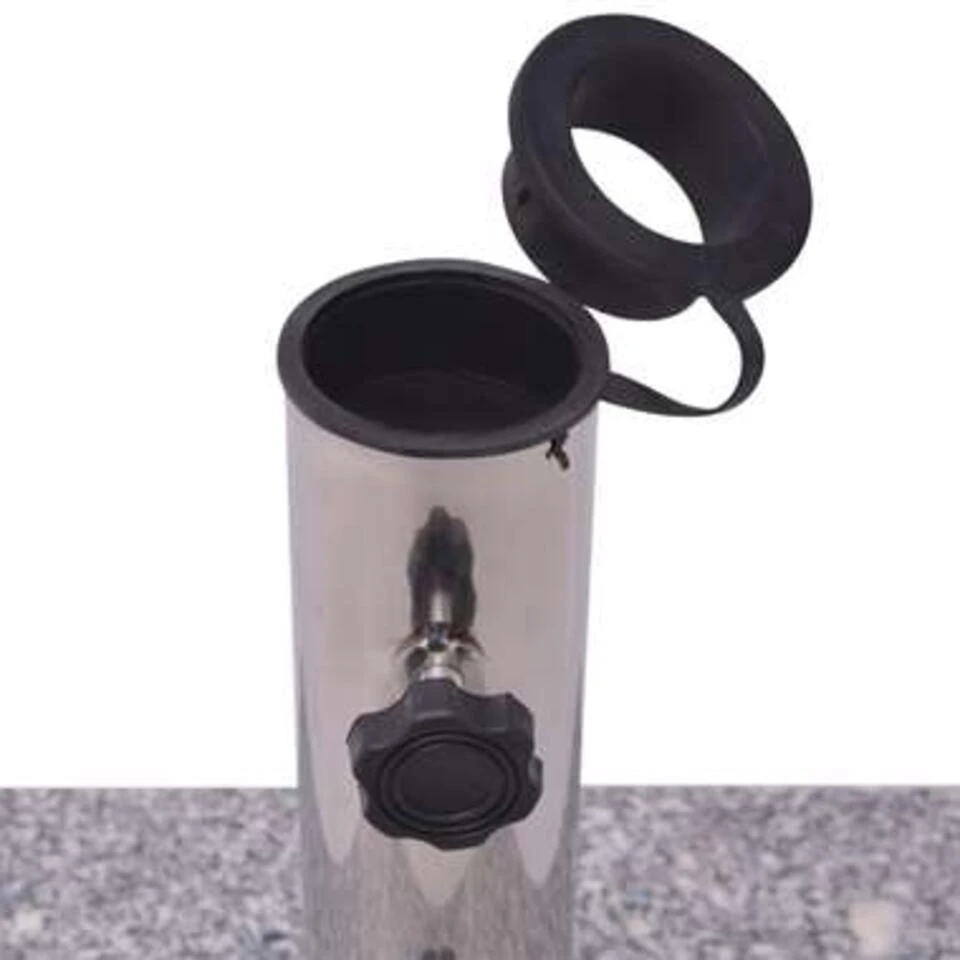 VIDAXL Parasolvoet Graniet 20 Kg Vierkant 4 VIDAXL Parasolvoet Graniet 20 Kg Vierkant - Afbeelding 2