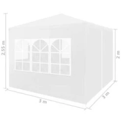 VidaXL Partytent 3x3 M Wit -Tuin & Buiten 5186f6eb75734d8faa45a1d767f0b0b7