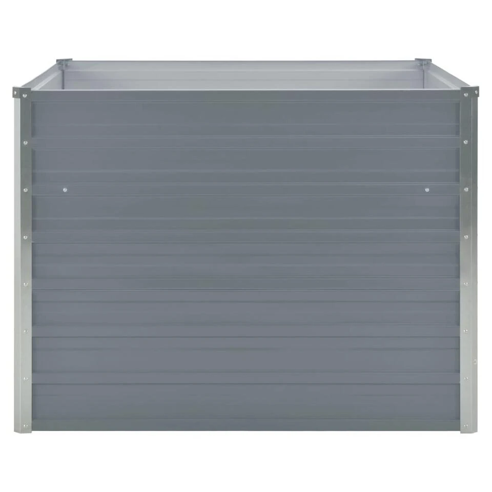 VidaXL Plantenbak Verhoogd 100x100x77 Cm Gegalvaniseerd Staal Grijs 5 VidaXL Plantenbak Verhoogd 100x100x77 Cm Gegalvaniseerd Staal Grijs - Afbeelding 3