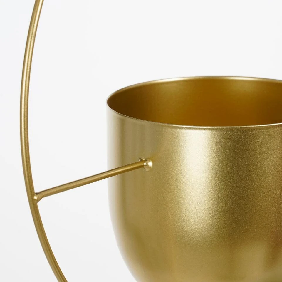 Mica Decorations Dexter Hangende Bloempot - L34 X B14 X H65 Cm - Goud 4 Mica Decorations Dexter Hangende Bloempot - L34 X B14 X H65 Cm - Goud - Afbeelding 2