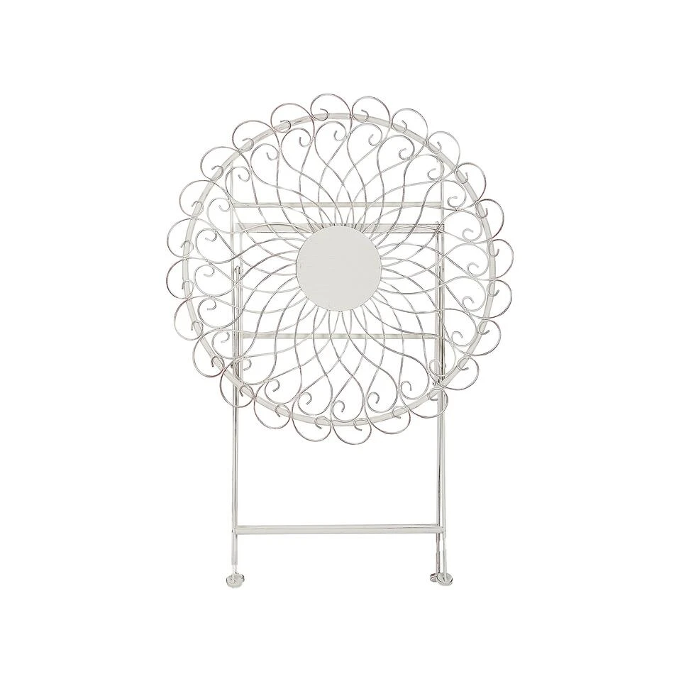 Beliani Tuintafel STIFFE - Wit Ijzer 6 Beliani Tuintafel STIFFE - Wit Ijzer - Afbeelding 4
