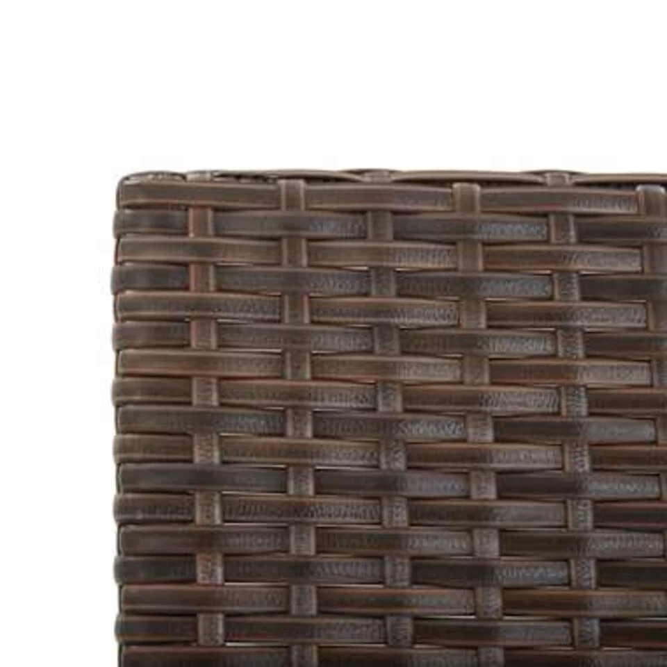 VidaXL Tuinbank Met Kussens 176 Cm Poly Rattan Bruin 4 VidaXL Tuinbank Met Kussens 176 Cm Poly Rattan Bruin - Afbeelding 2