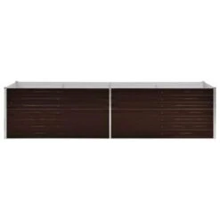 VidaXL Plantenbak Verhoogd 320x80x77 Cm Gegalvaniseerd Staal Bruin -Tuin & Buiten 666deb89d01a47bf8cd1fe17505dcaa8