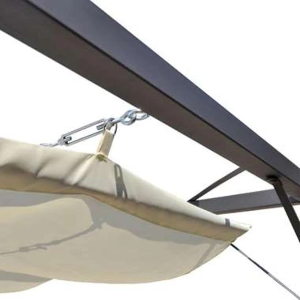 VidaXL Tuinpaviljoen Met Inschuifbaar Dak 5 VidaXL Tuinpaviljoen Met Inschuifbaar Dak - Afbeelding 3