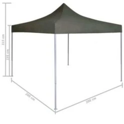 VidaXL Partytent Professioneel Inklapbaar 2x2 M Staal Antraciet -Tuin & Buiten 694e3c6b97cc4afe91b8e7b54f715a07