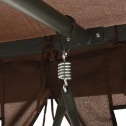 VidaXL Schommelbank Met Prieel Converteerbaar Koffiekleurig -Tuin & Buiten 6ad5beaa7b1442c094a961a3069dfde9