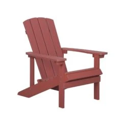 Beliani Tuinstoel ADIRONDACK - Rood Kunsthout -Tuin & Buiten 6d01865fb12c4aeb994d15b3cbe6ef71