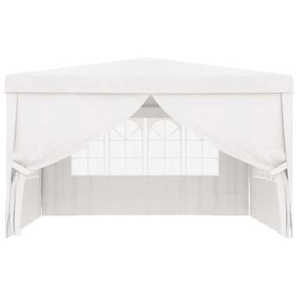 VidaXL Partytent Met Zijwanden Professioneel 90 G/m² 4x4 M Wit 4 VidaXL Partytent Met Zijwanden Professioneel 90 G/m² 4x4 M Wit - Afbeelding 2