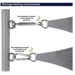 Nesling Coolfit Schaduwdoek 5x5x5 Meter - Zwart 9 Nesling Coolfit Schaduwdoek 5x5x5 Meter - Zwart -Tuin & Buiten 81003816 0102