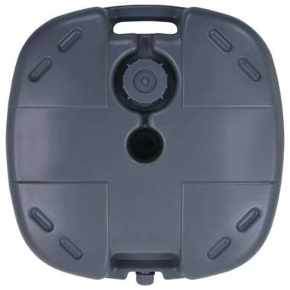 VidaXL Parasolvoet Draagbaar Gevuld Met Zand/water Grijs 5 VidaXL Parasolvoet Draagbaar Gevuld Met Zand/water Grijs - Afbeelding 3