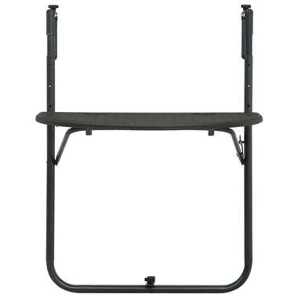 VidaXL Balkontafel Hangend 60x64x83,5 Cm Rattan-look Kunststof Bruin 4 VidaXL Balkontafel Hangend 60x64x83,5 Cm Rattan-look Kunststof Bruin - Afbeelding 2