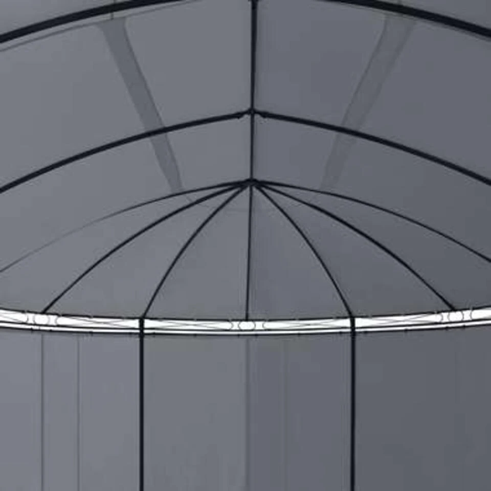 VidaXL Prieel Met Gordijnen 520x349x255 Cm Antracietkleurig 4 VidaXL Prieel Met Gordijnen 520x349x255 Cm Antracietkleurig - Afbeelding 2