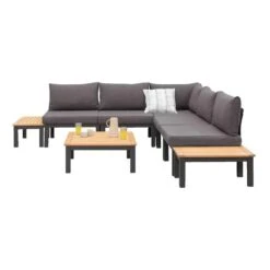 Le Sud Modulaire Loungeset Ardeche Met Kussens Brest - Grijs - 8-delig 8 Le Sud Modulaire Loungeset Ardeche Met Kussens Brest - Grijs - 8-delig -Tuin & Buiten 90103373 3160