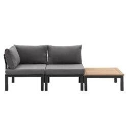 Le Sud Modulaire Loungeset Ardeche - Grijs - Incl. Kussens - 3-delig