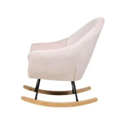 Beliani Schommelstoel OXIE - Roze Fluweel -Tuin & Buiten 9550f70620fe4b2182e7fbb50303b596