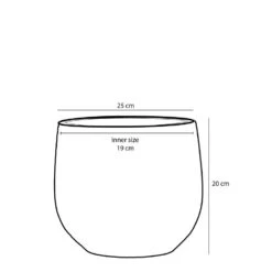 Mica Decorations Plantenpot - Antraciet - Motief - Glans - 20 X 25 Cm -Tuin & Buiten 98759b19d52b411cb7109fd76382507a